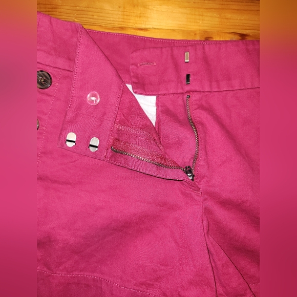 LOFT Pink High Waist Shorts Tailored Cotton Blend - Picture 3 of 6